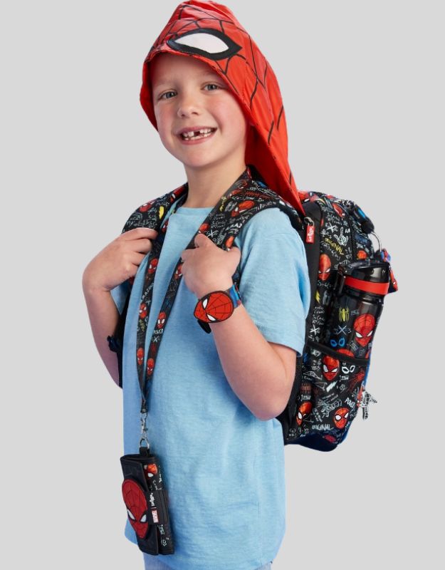 𝗦𝗺𝗶𝗴𝗴𝗹𝗲 Spider Man Junior Character Hoodie Backpack