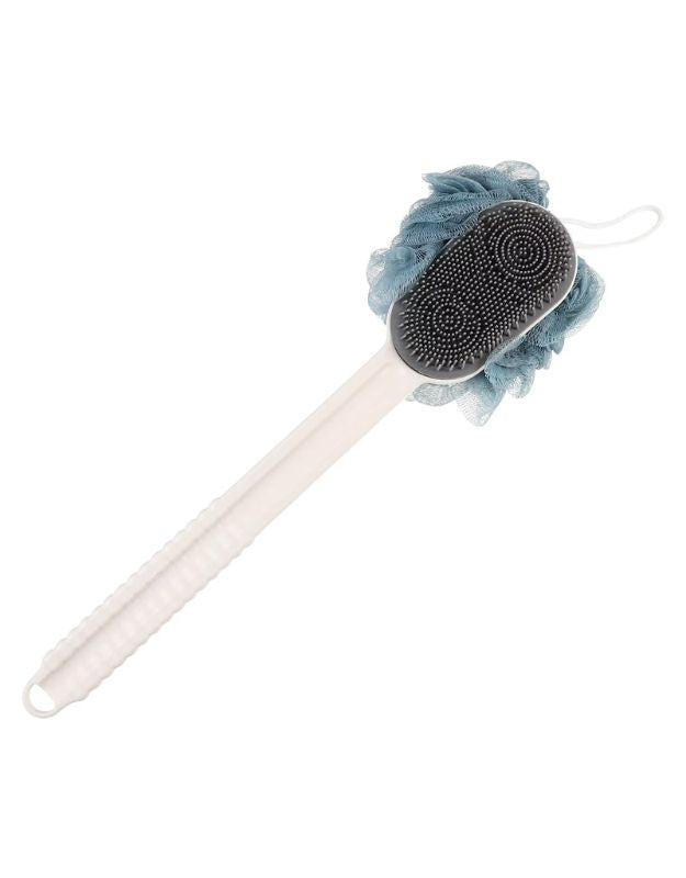 Silicone Bath Brush Loofah Sponge Back Scrubber Body Wash Sponge