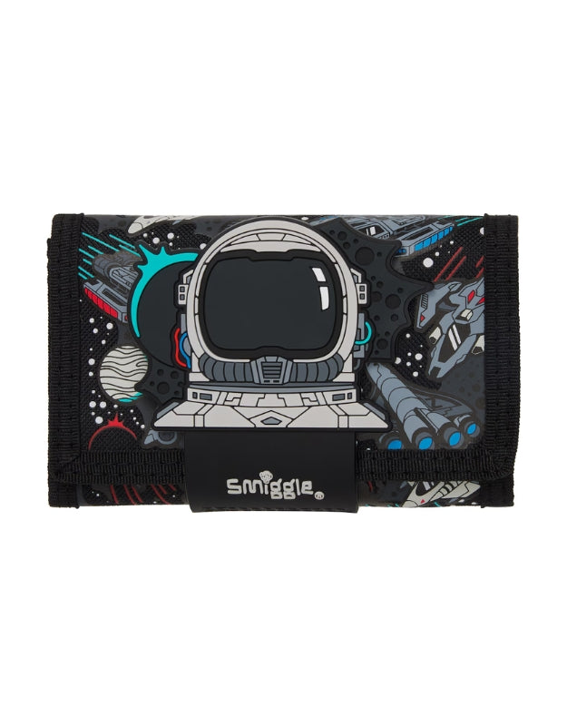 Smiggle Astronaut Black Wallet with 3D astronaut helmet and space design