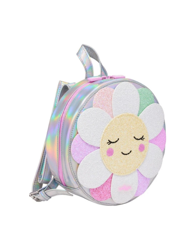 Smiggle flower backpack with glitter petals
