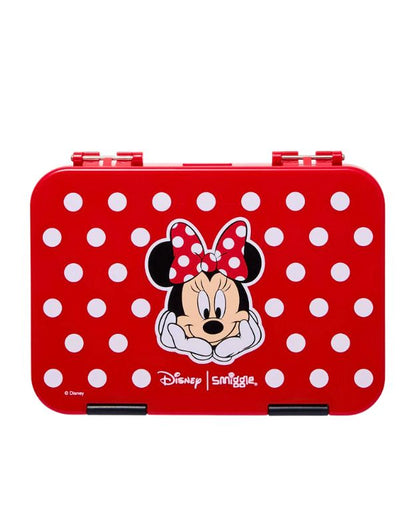 Smiggle Minnie Mouse Happy Medium Bento Lunchbox with red polka dot design