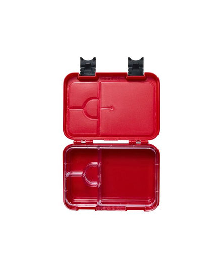 Smiggle Minnie Mouse Happy Medium Bento Lunchbox open with multiple compartments