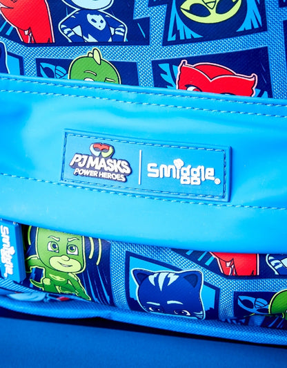 Close-up of Smiggle PJMasks Power Heroes Teeny Tiny Backpack logo patch
