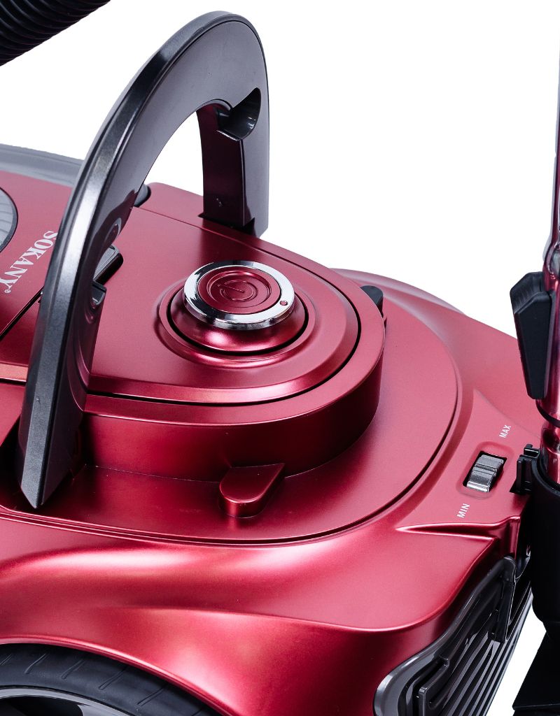 Sokany High Power Vacuum Cleaner 4000W control panel and power button close-up