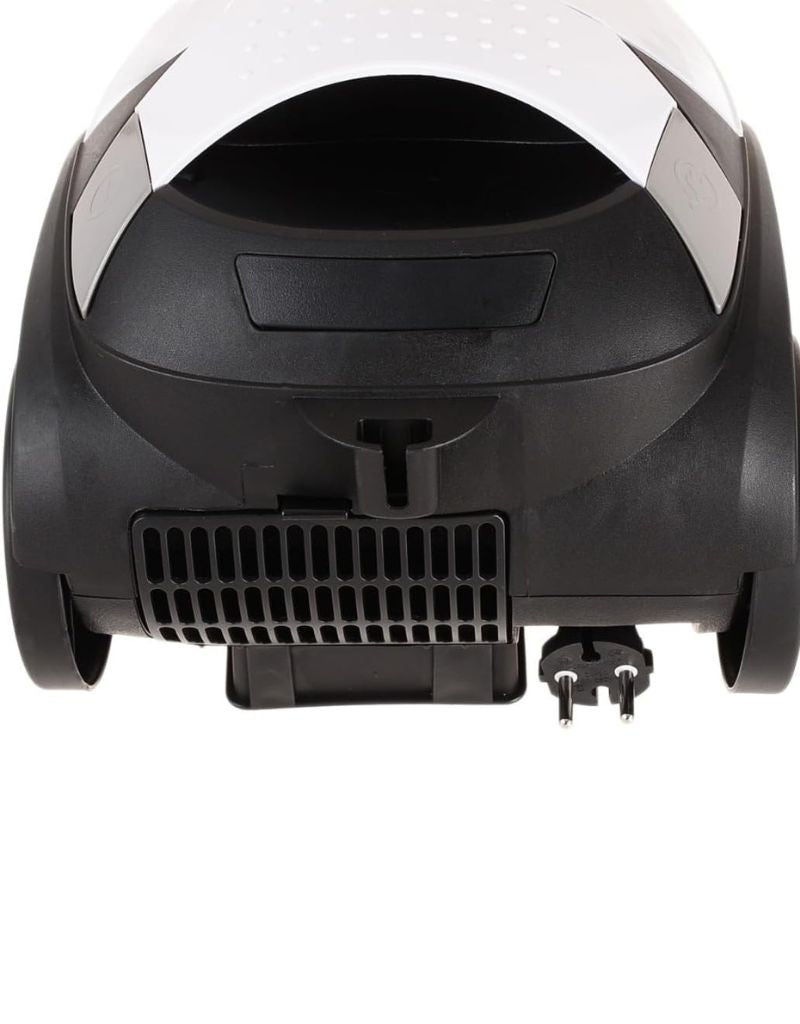 Rear view of Sokany Vacuum Cleaner White Super Suction showing power cord and vent