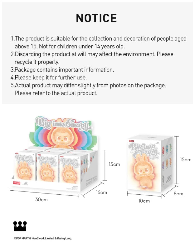 𝗟𝗔𝗕𝗨𝗕𝗨 - The Monsters Big into Energy Series-Vinyl Plush Pendant Blind Box