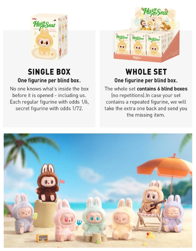 𝗟𝗔𝗕𝗨𝗕𝗨 - The Monsters Have A Seat Series-Vinyl Plush Pendant Blind Box