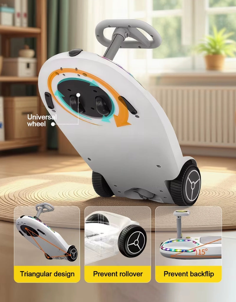 Electric 3-wheel Scooter Music Twister Anti-rollover Go-kart for Kids