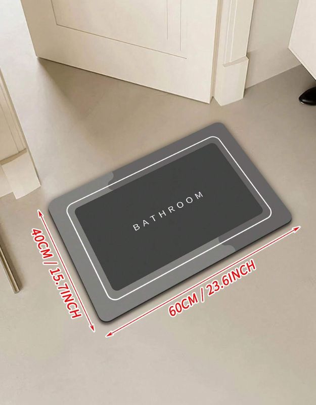 A bathroom mat with suitable dimensions 40cm for width and 60cm for length.