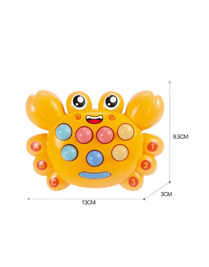 The colorful product box for the electronic Whack-a-Mole game toy, featuring an illustration of a child playing